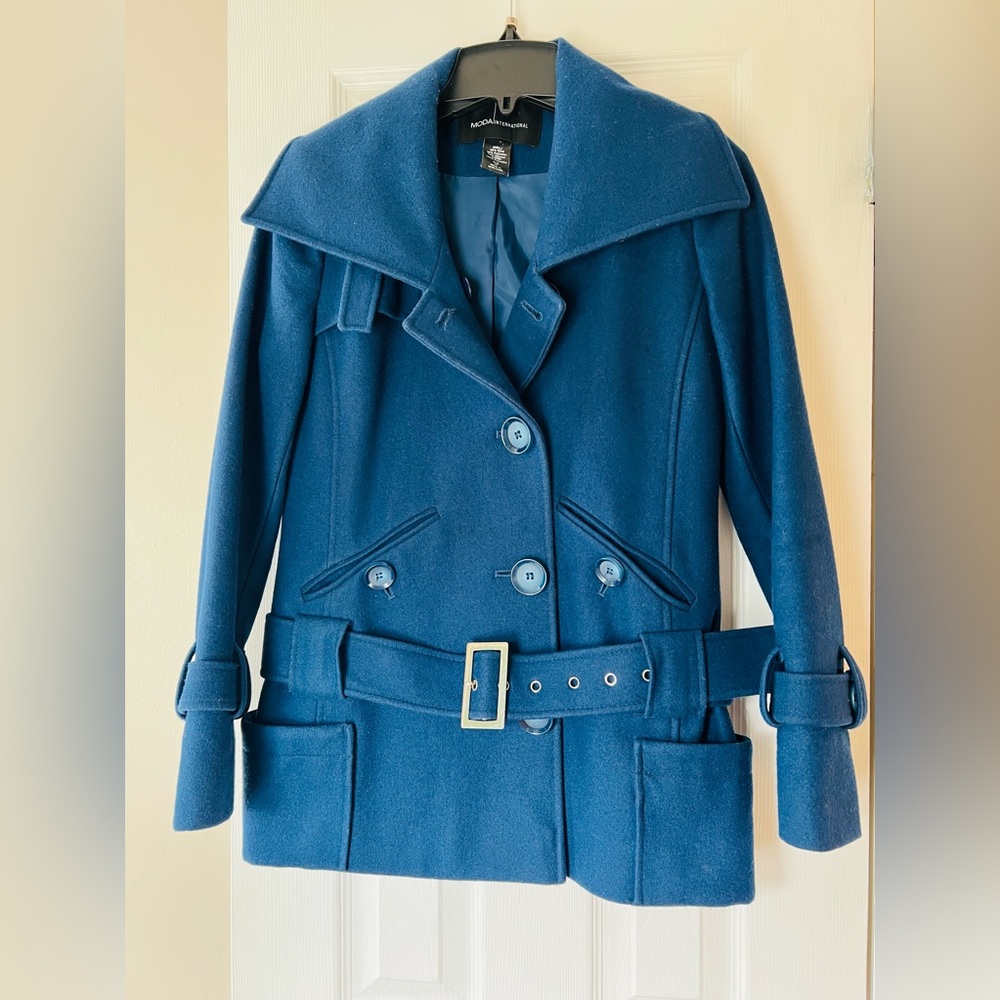 Moda International Wool Blend Coat, XS - Picture 3 of 4